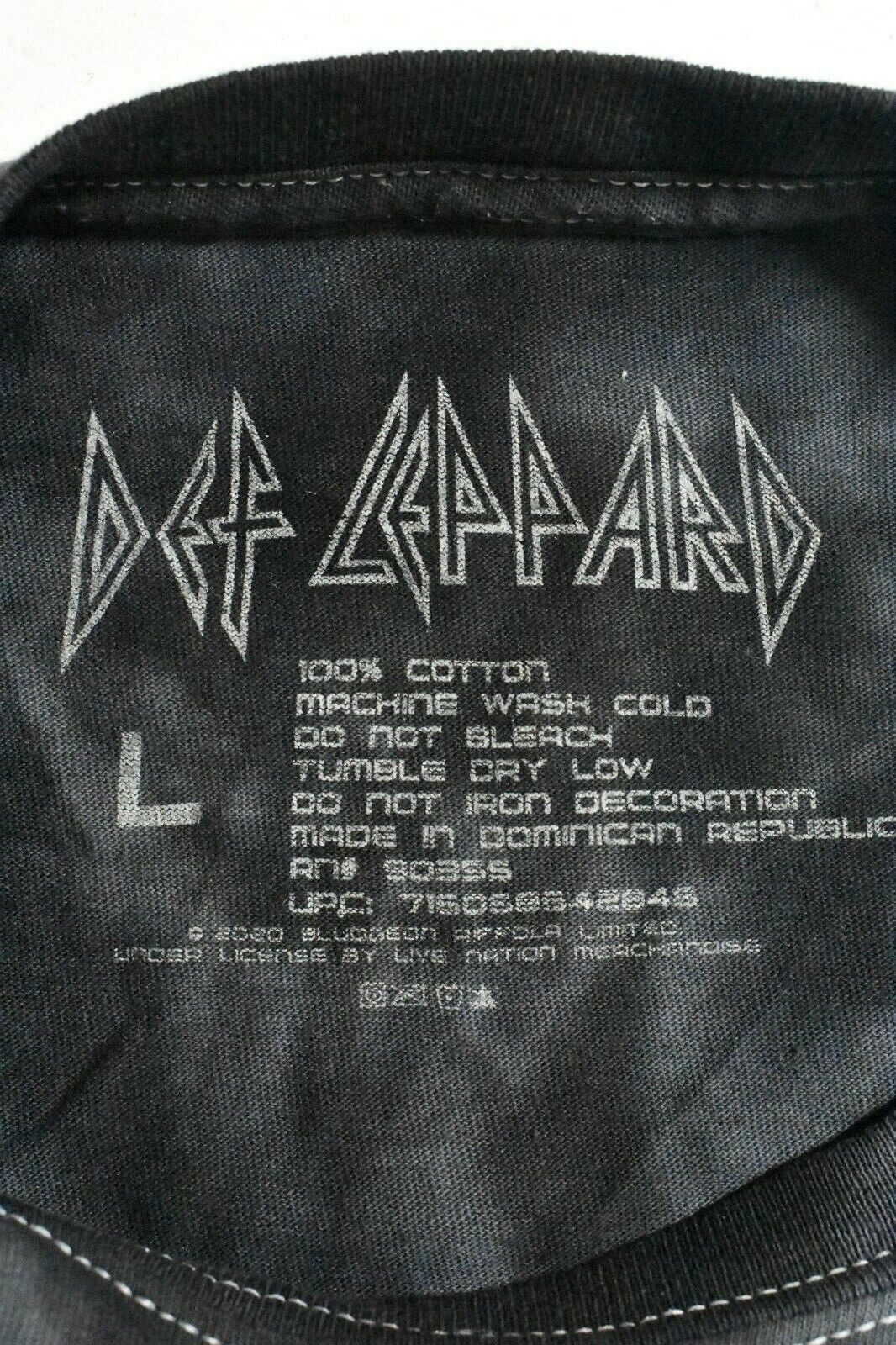 DEF LEPPARD Adult Tonal Spider Scoop Neck Short Sleeve Casual Cotton T Shirt L gallery