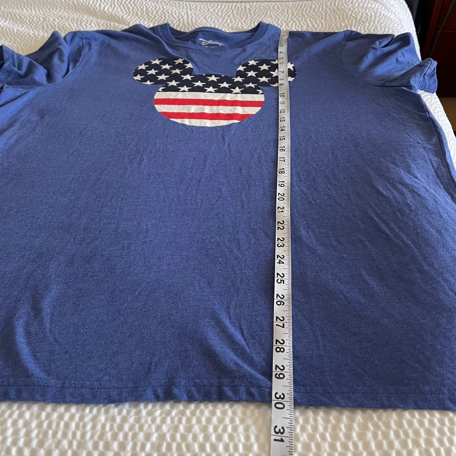 Disney Mickey Mouse American Flag Shirt Mens XL Blue Patriotic 4th of July Tee gallery