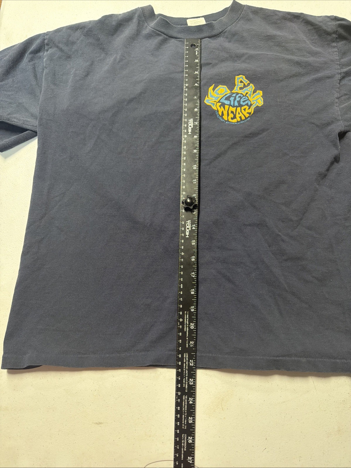 Vintage No Fair Life Wear T-shirt Size L Broad Mind Narrow Waist Exchanged gallery