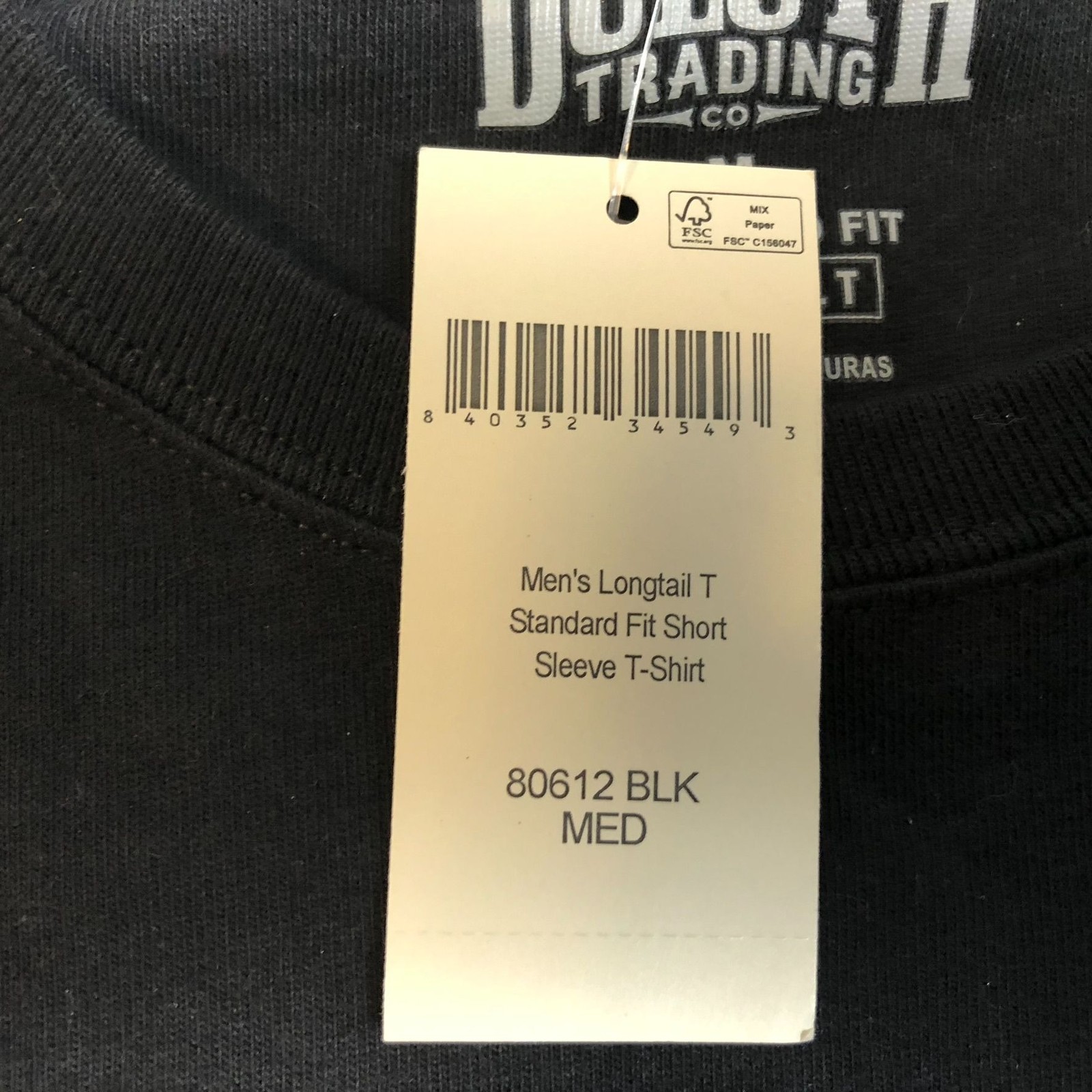 Duluth Men's T-Shirt Size M Black Longtail T Standard Fit Short Sleeve gallery