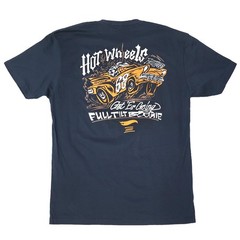 FASTHOUSE Hot Wheels Full Tilt Midweight Short Sleeve Tee (Navy, Medium)