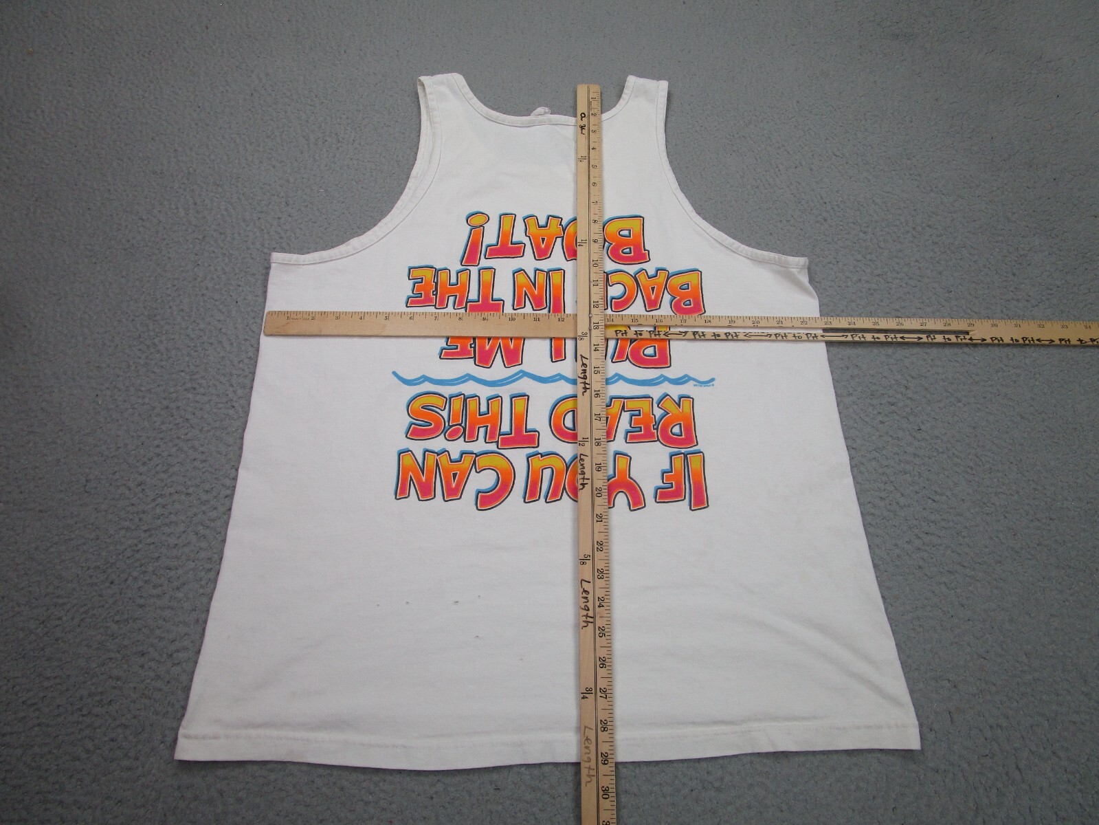 VINTAGE Pine Flat Lake Shirt Mens XL Water Worx Fisherman Tank Top Boat Marina gallery