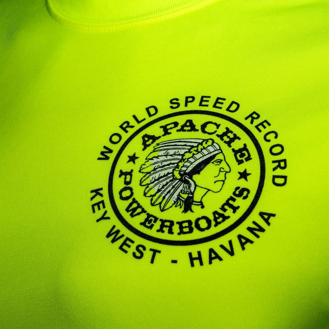 Official World Speed Record Apache Star Tee | Cotton/Performance | Safety Green gallery