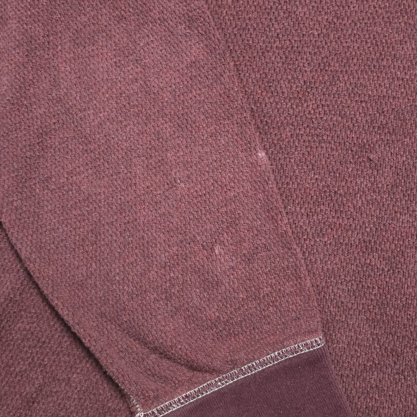 Y2K American Eagle Mens Vintage Fit Henley Waffle Knit Mens XL Maroon Mallcore gallery