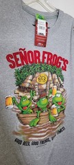 New Senor Frog’s Cancun Mexico Beach Bar Beer Mens Small Gray Sleeveless T-Shirt