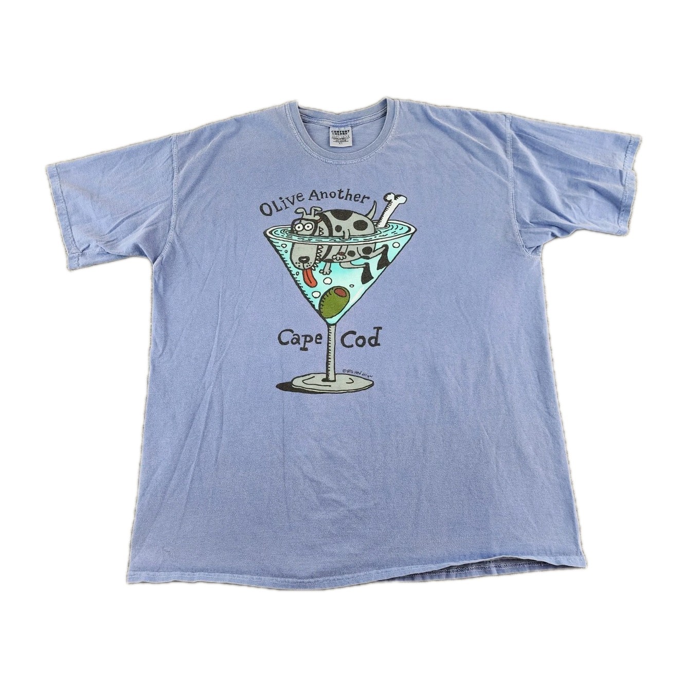 VINTAGE Cape Cod Shirt Mens Extra Large Big Hed Designs Dog Martini MA Adult A45
