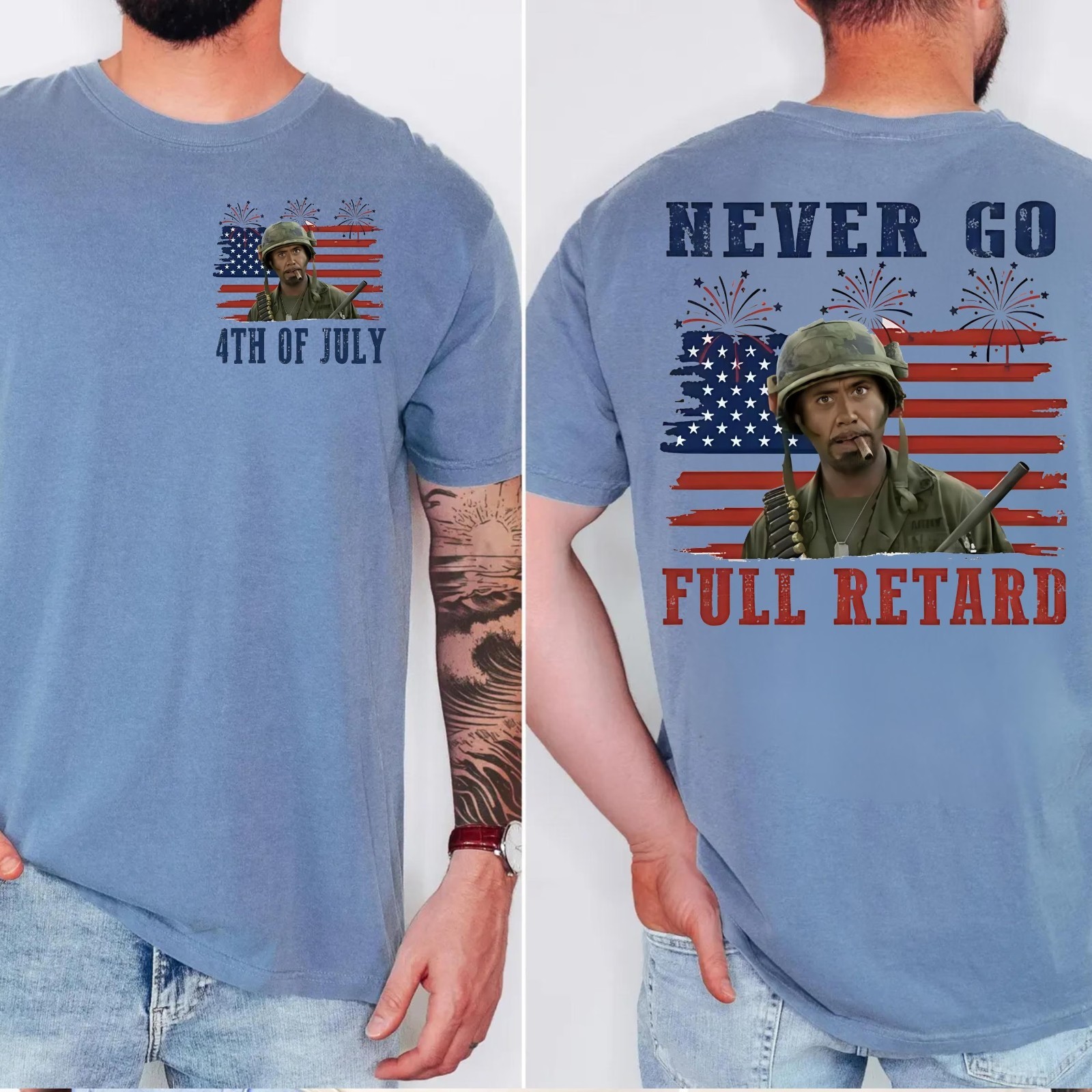 Never Go Full R*t*rd 4th of July Shirt, Vintage Independence Day Gift gallery