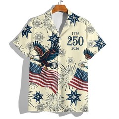USA 250 Anniversary Eagle 1776-2026 Hawaii Shirt