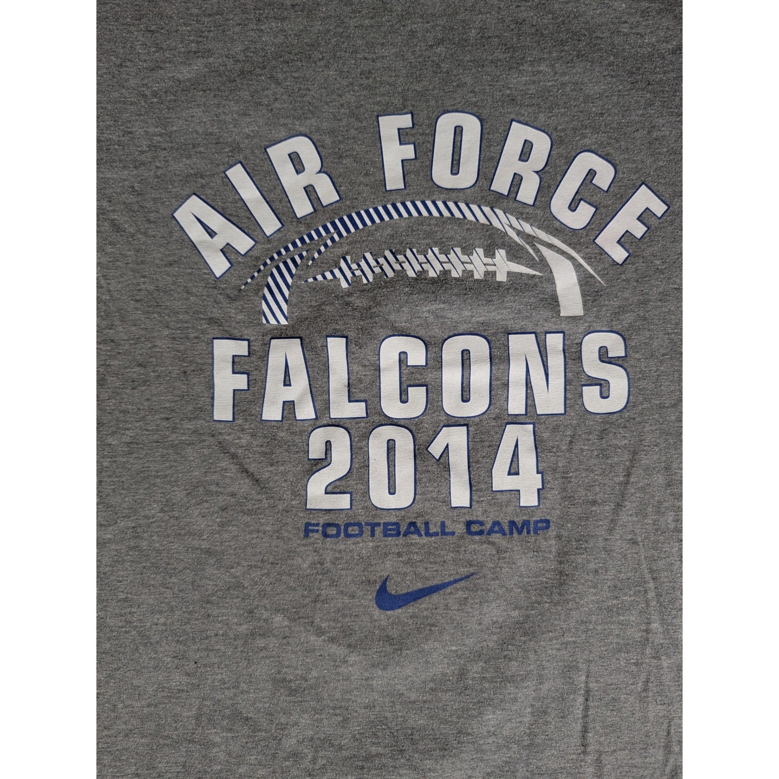 Nike Air Force Falcons 2014 Football Camp T-Shirt Heather Grey Just Do It Mens S gallery