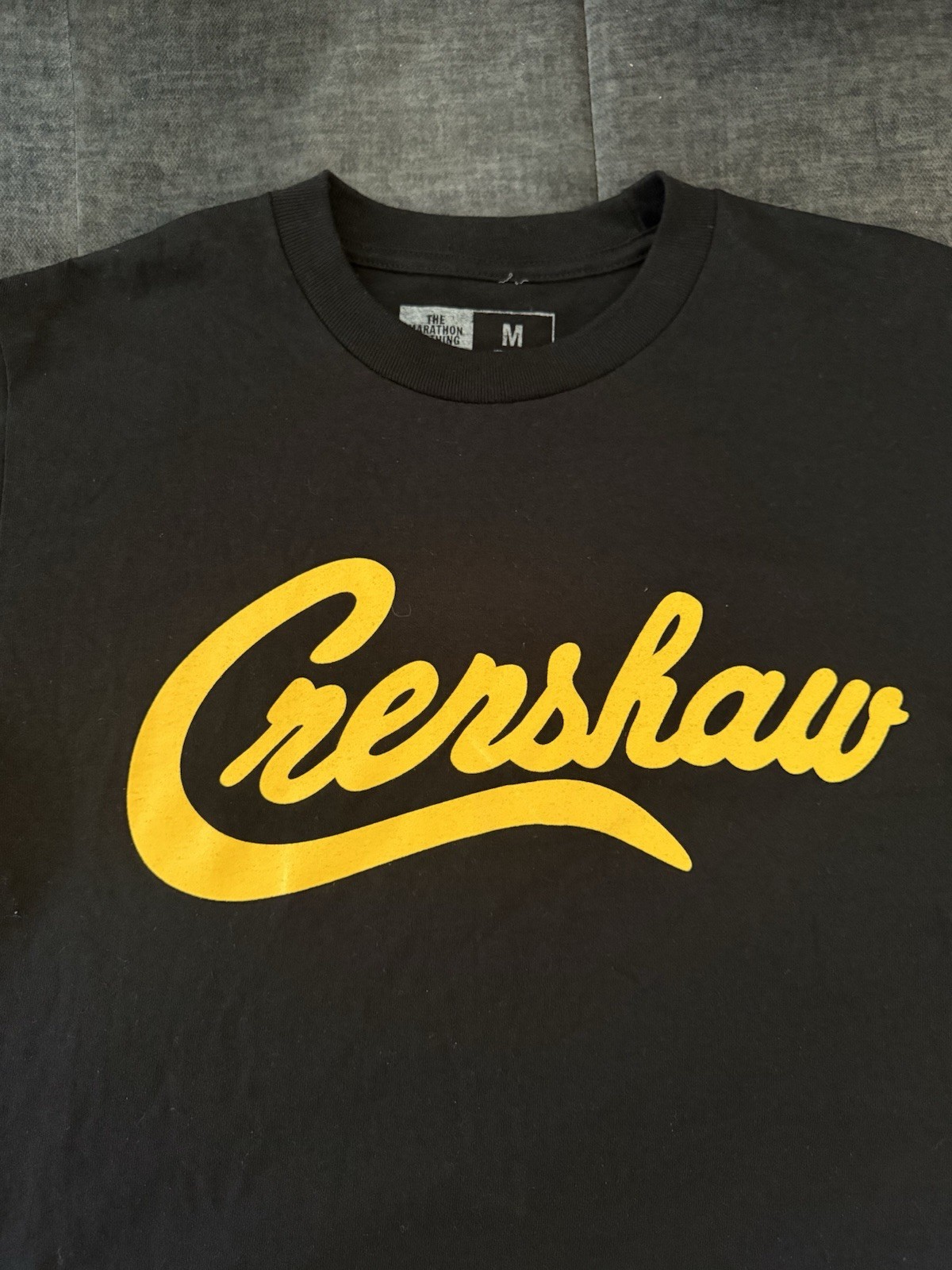 The Marathon Clothing T Shirt Crenshaw Mens Large L Black/Yellow Nipsey Hussle gallery