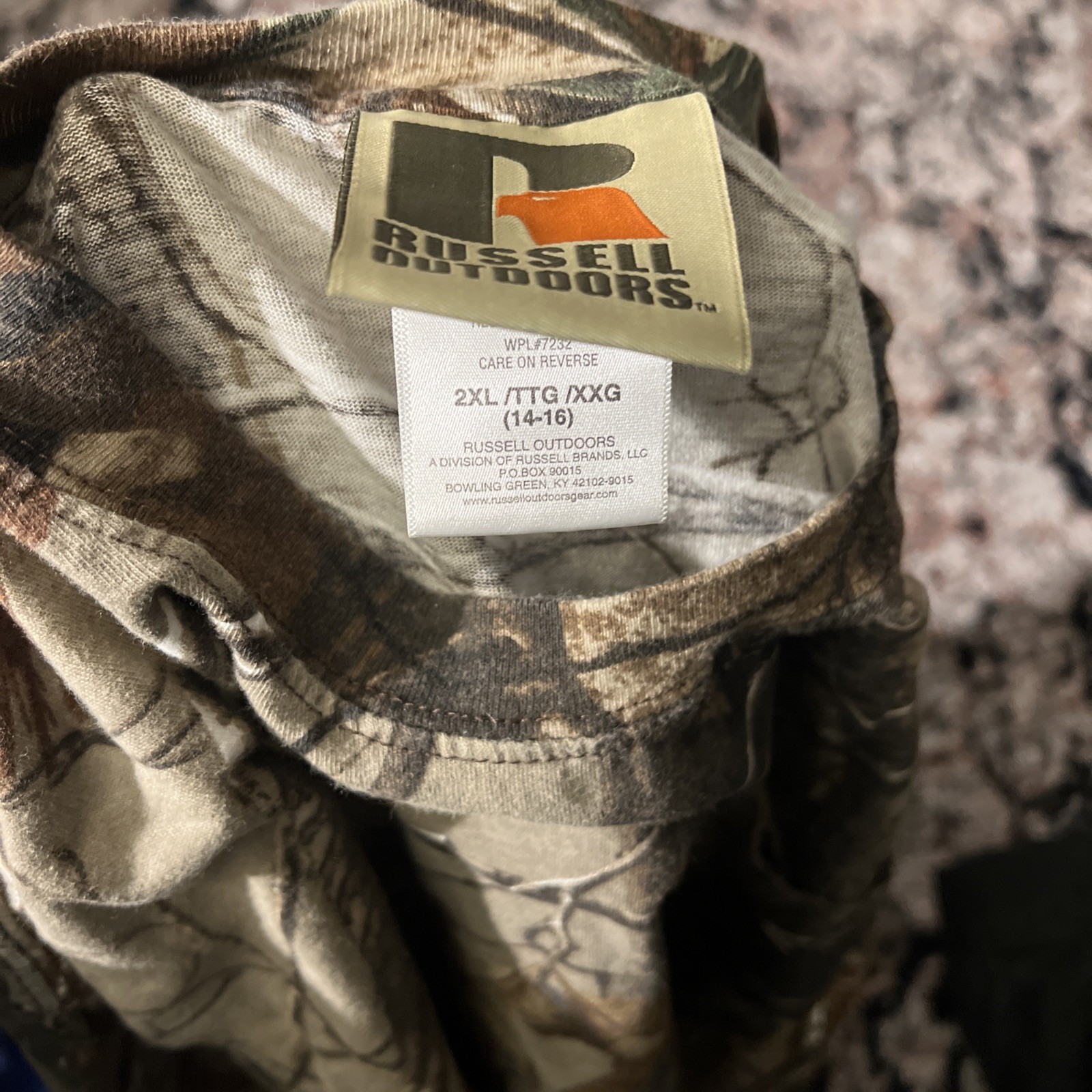 2XL Russell Outdoors Camo Shirt RealTree Pattern Outdoor Hunting Woods Tee gallery