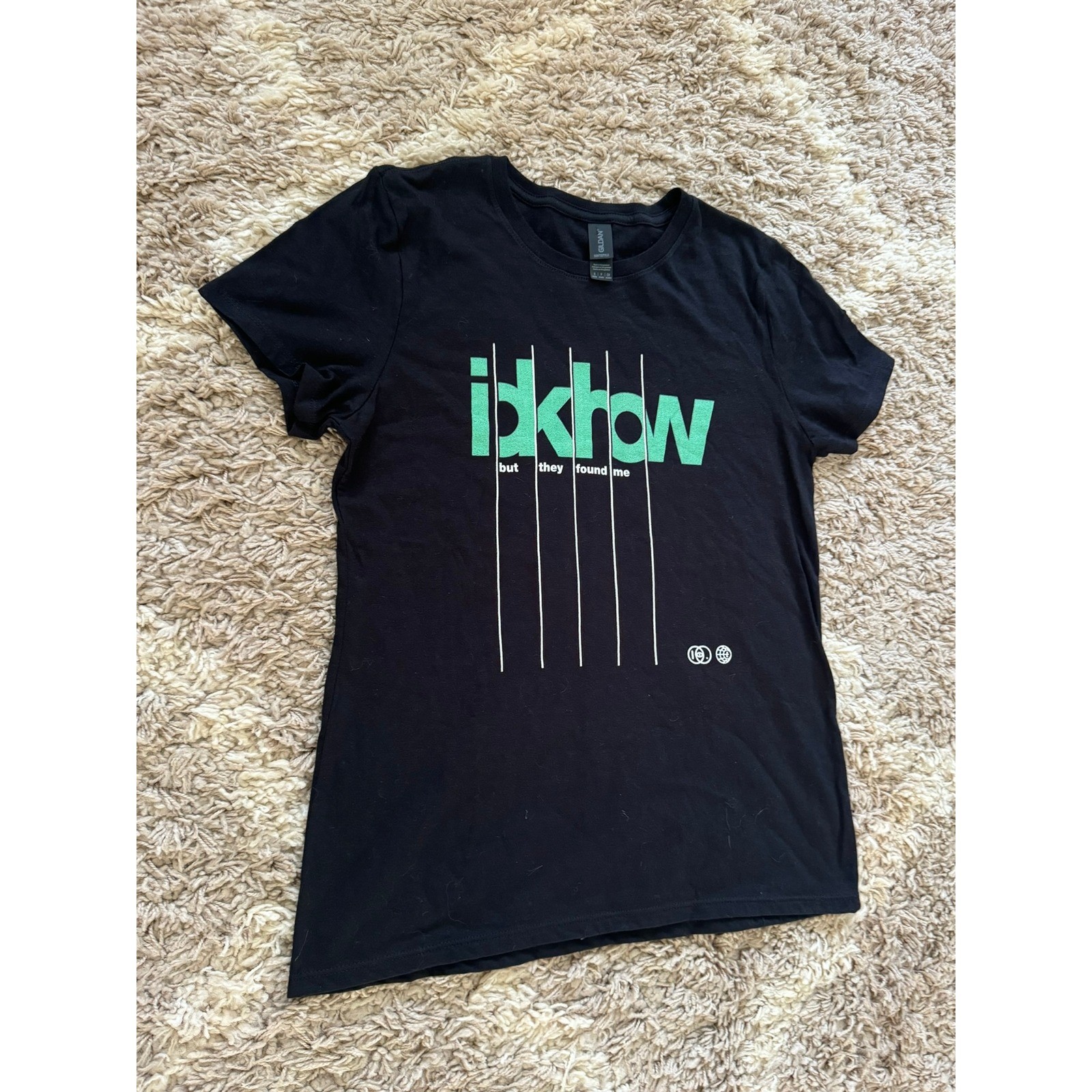 I Dont Know How But They Found Me iDKHOW Band Graphic Tee Black Green Small gallery