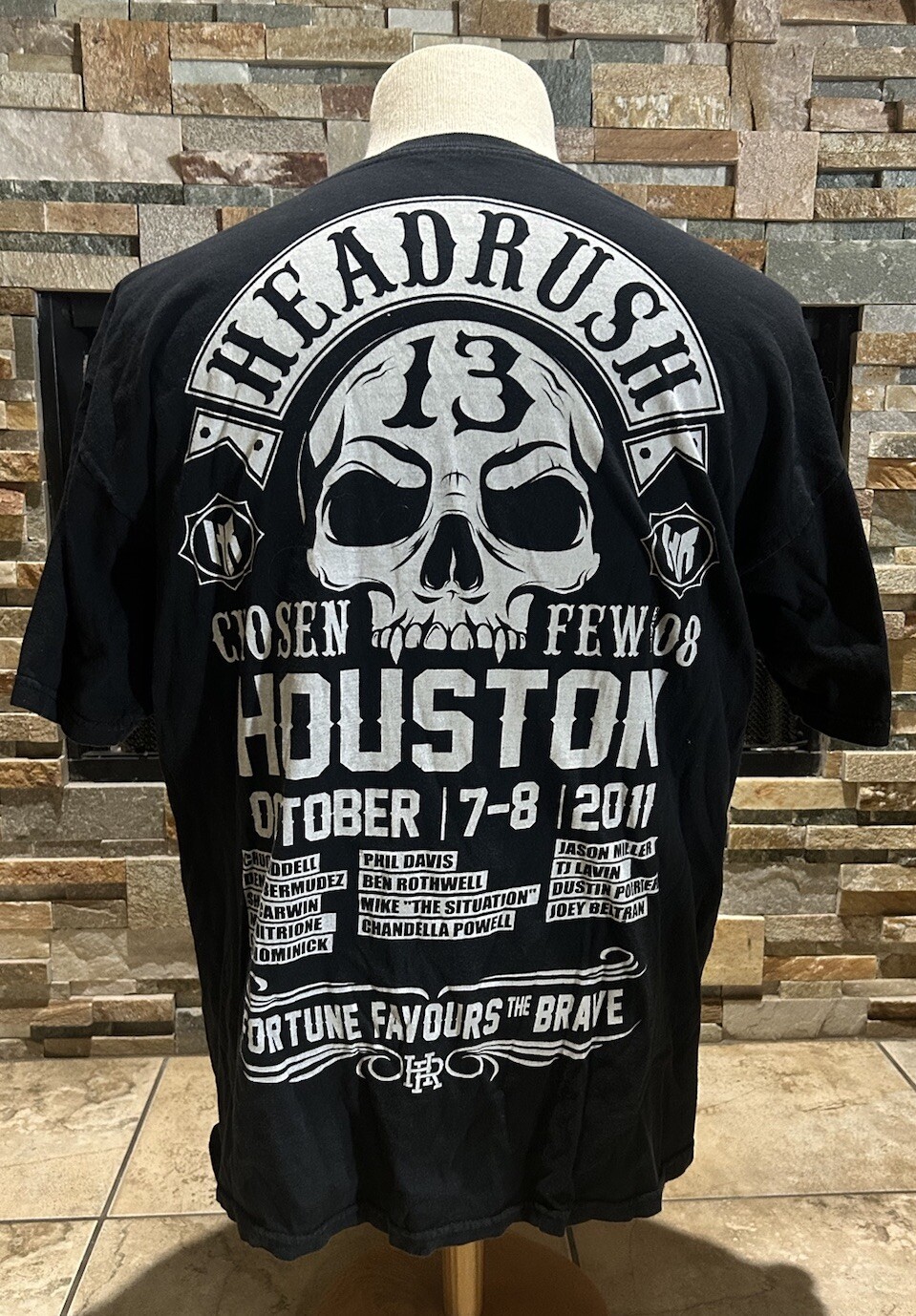 HEADRUSH Chosen Few Fortune Favors The Brave Fight MMA UFC 2011 T-shirt Men’s XL gallery