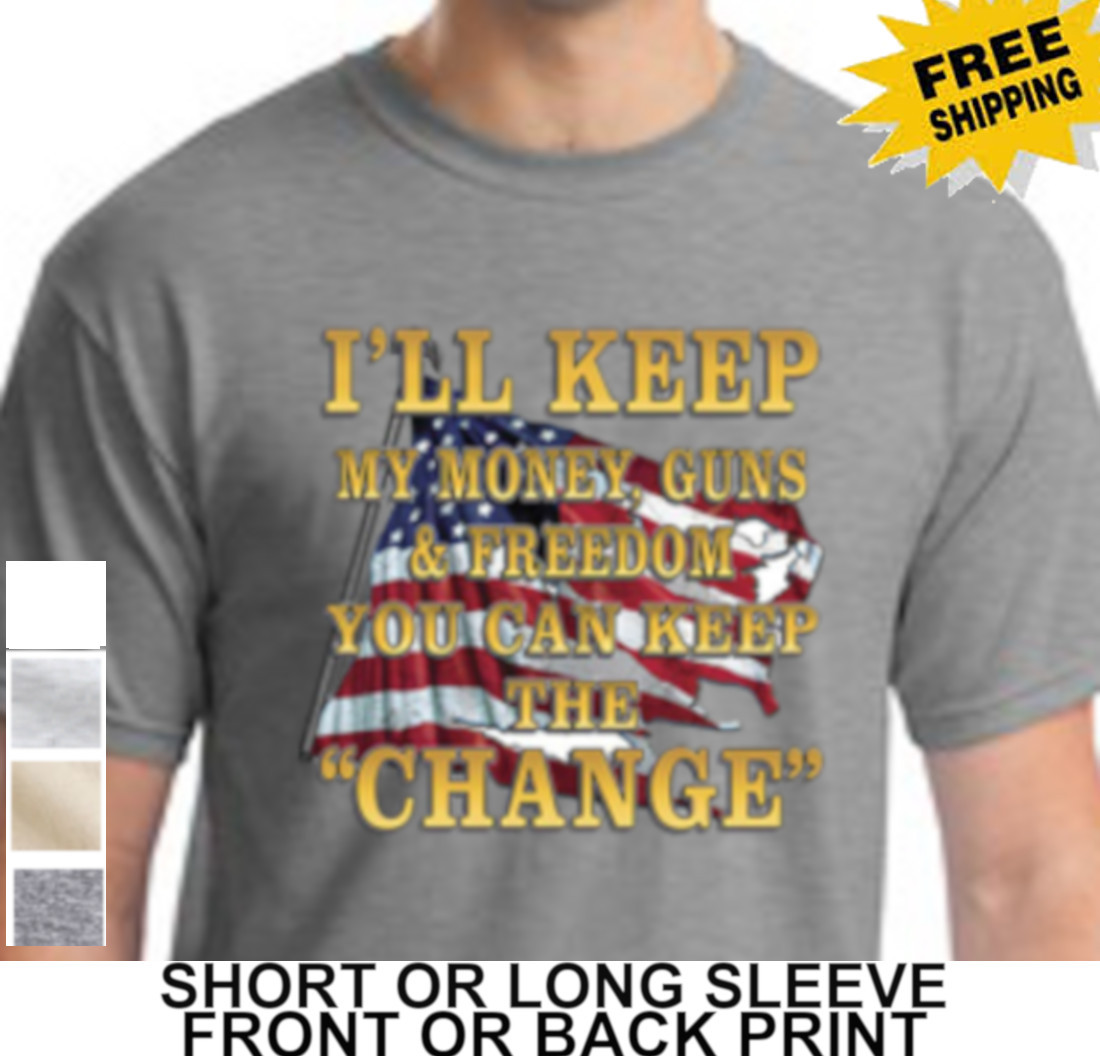 Political Anti Obama Biden I’ll keep my freedom You Keep The Change Mens T-Shirt