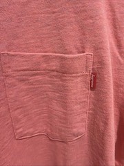 Supreme Pocket Tee 2017 Dark Rose Clay Heavy Cotton Box Logo Pink Size XL