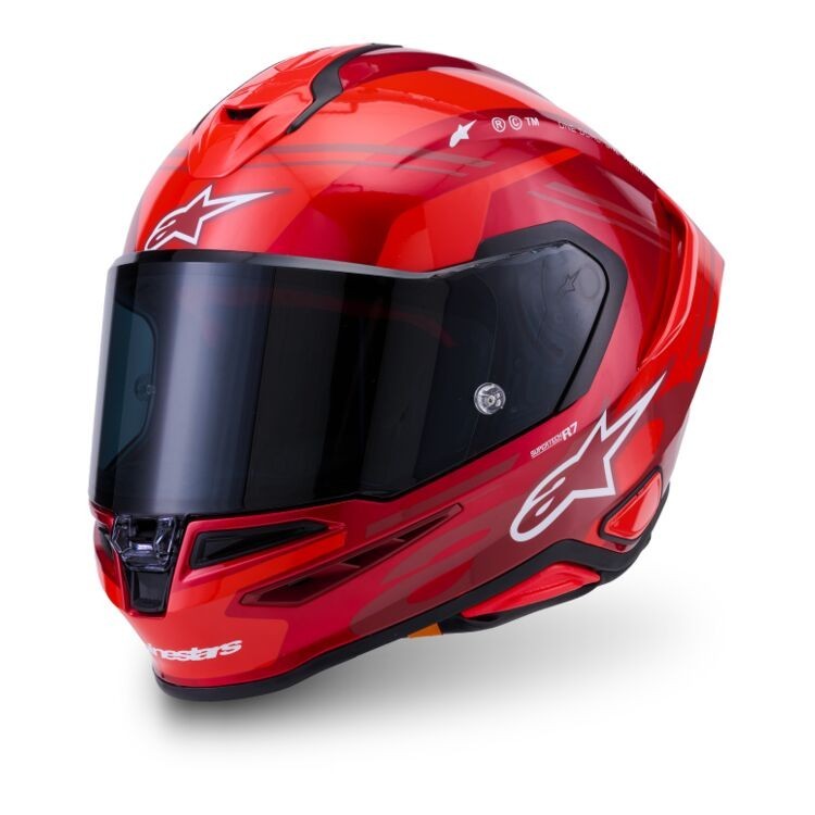 Alpinestars S-R7 A-Core Helmet Red White Size S Small USA SELLER
