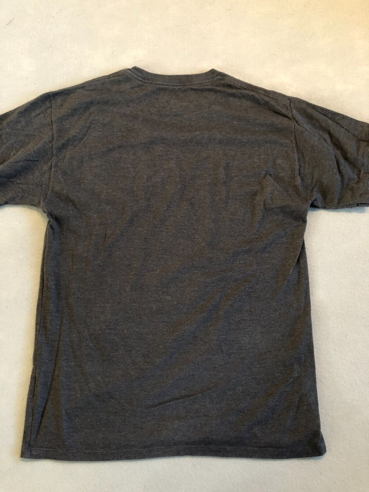 Champion Shirt Men's Medium Charcoal Cotton Side Logo Cotton Activewear/Casual gallery