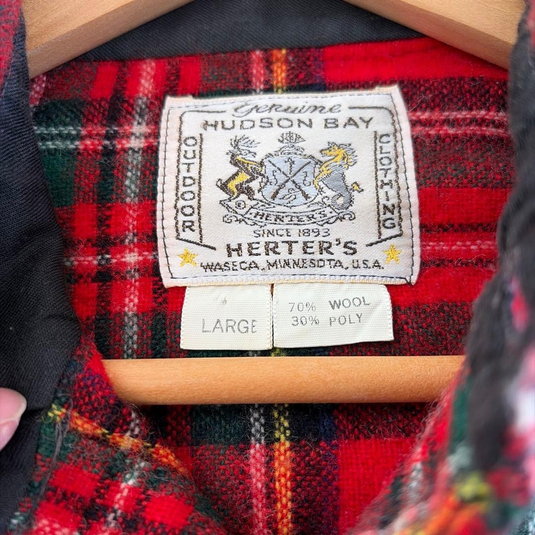 Visvim Men Top Hudson Bay Wool Shirt L Red Vintage Limited Edition VHTF Designer gallery