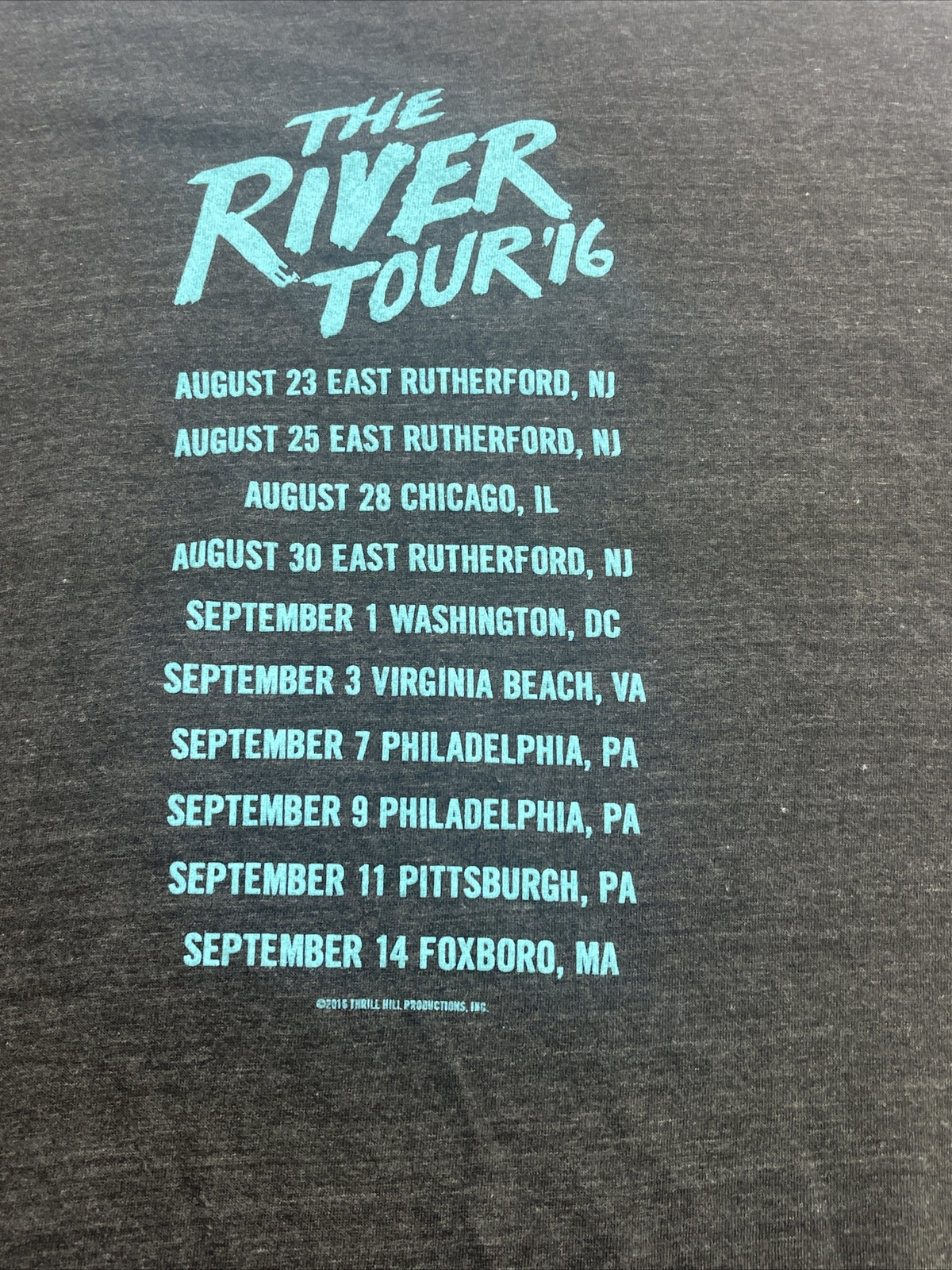 Bruce Springsteen 2016 River Tour , Tour Dates T Shirt XL NWOT gallery
