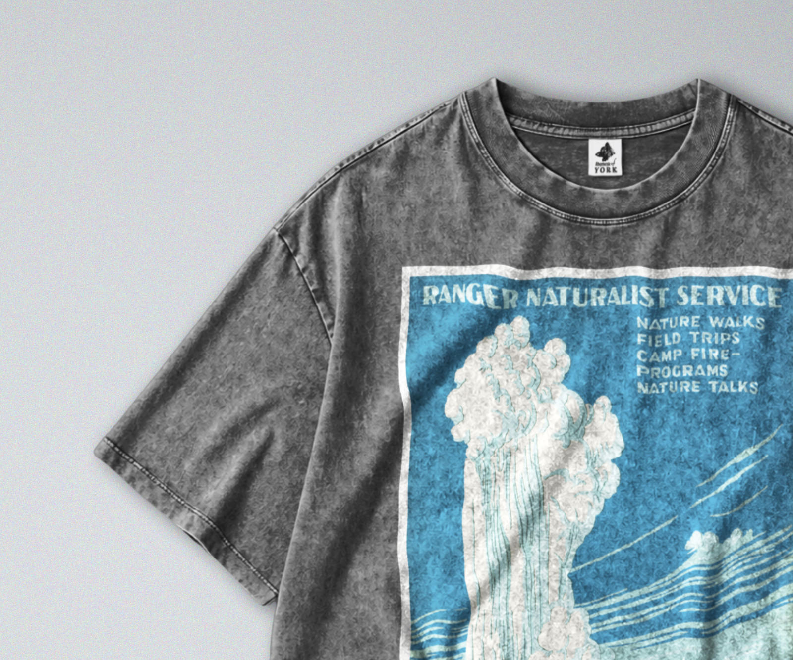 100% Cotton Tee - Unisex Retro Oversized Fit - Yellowstone National Park Print gallery