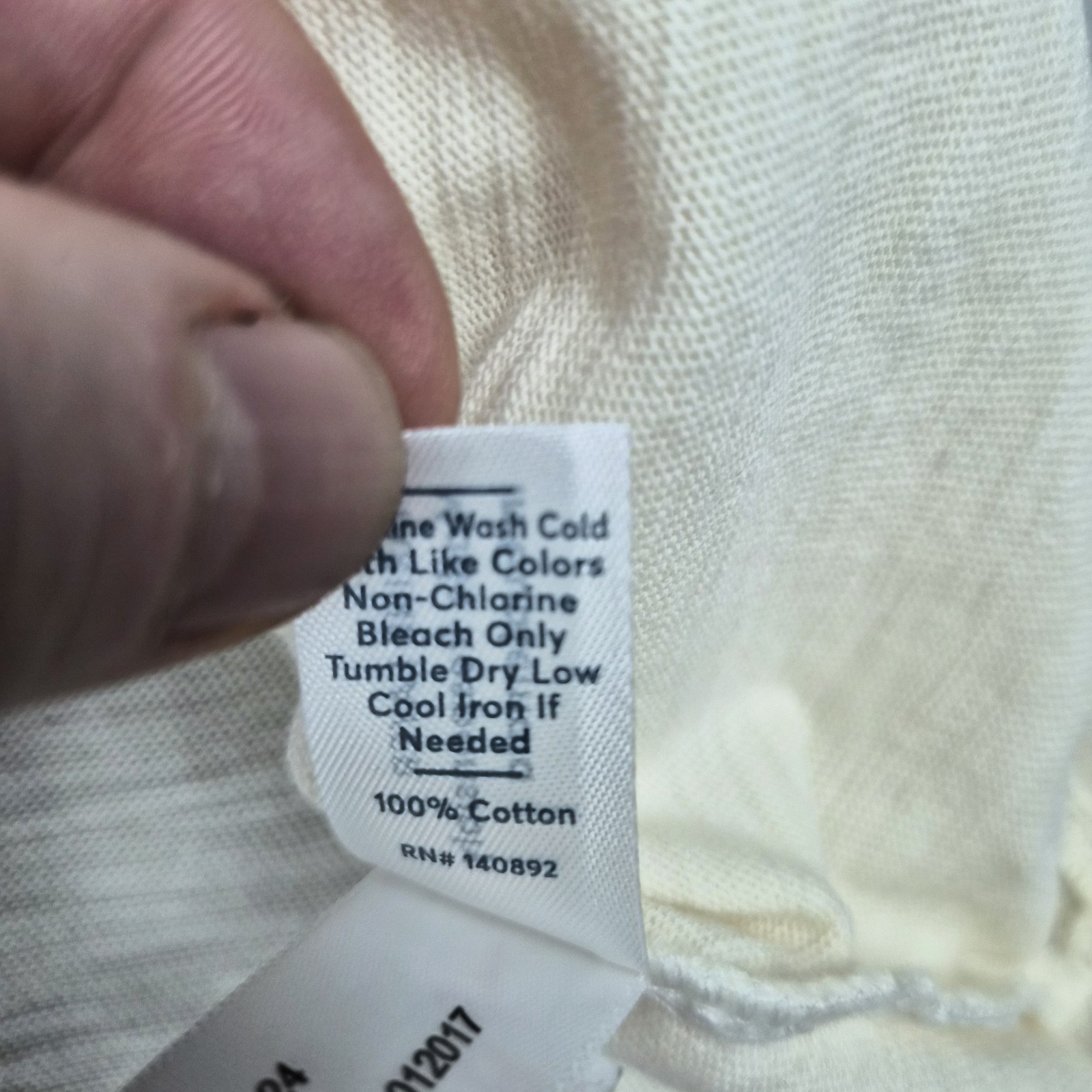 Marine Layer Tee Mens XXL Vintage Heavy Slub Pocket Antique Cream Short Sleeve gallery