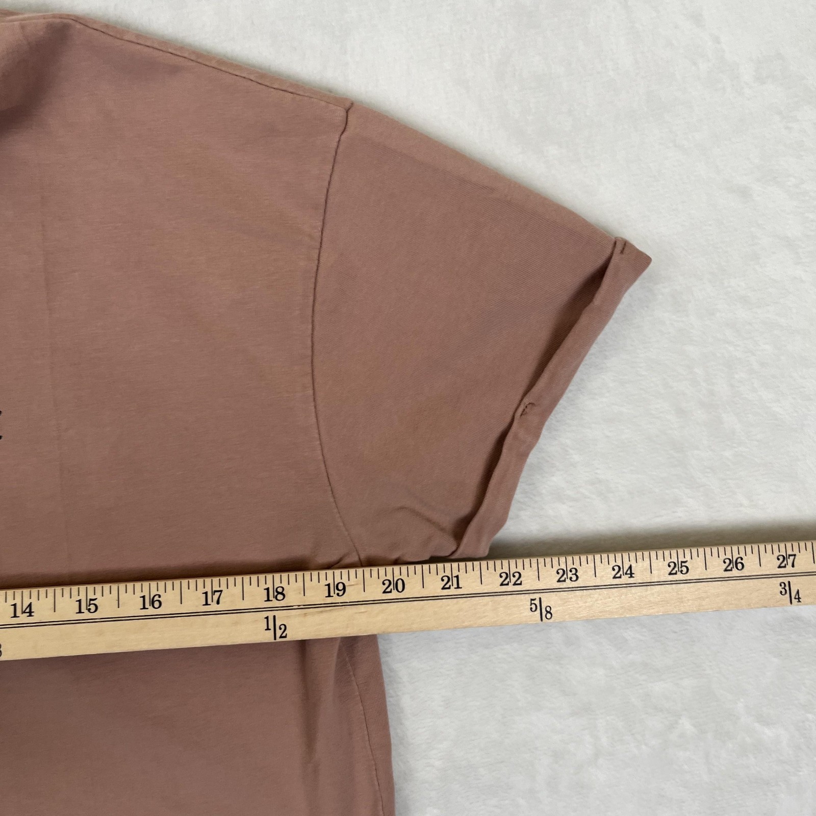 YoungLA T-Shirt Mens Large Pink Longline Curved Hem Stretch Logo Tee Crew Neck gallery