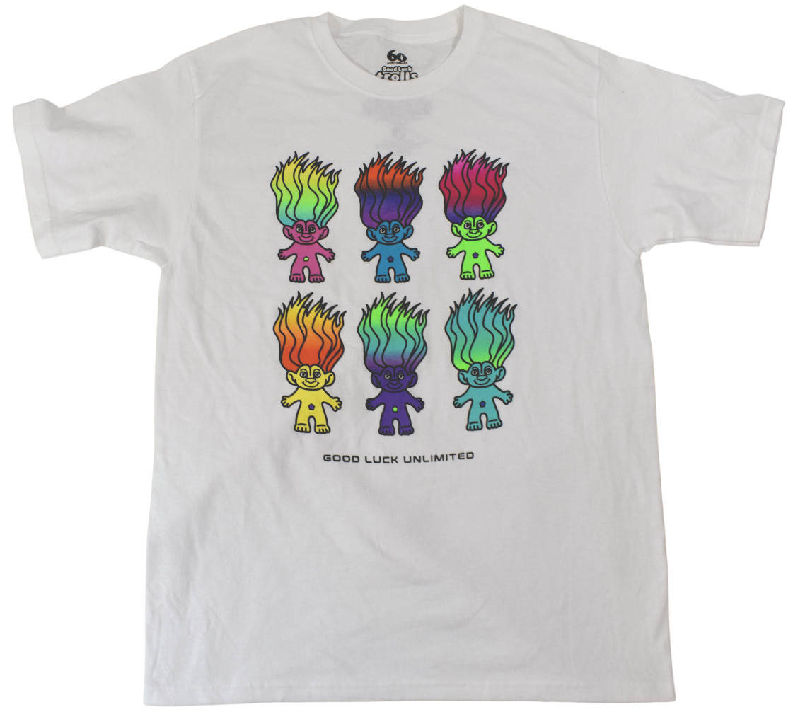 Good Luck Trolls Mens Good Luck Unlimited White Shirt New S, M, L, XL gallery