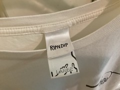 RIPNDIP T Shirt 2 Sides Flat Cat Nerm Mountains Large NWOT