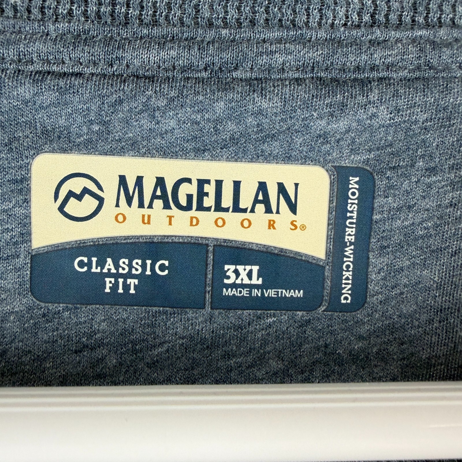 Magellan Mens Shirt Classic Fit Long Sleeve Waffle Knit Layer Outdoor Blue 3XL gallery