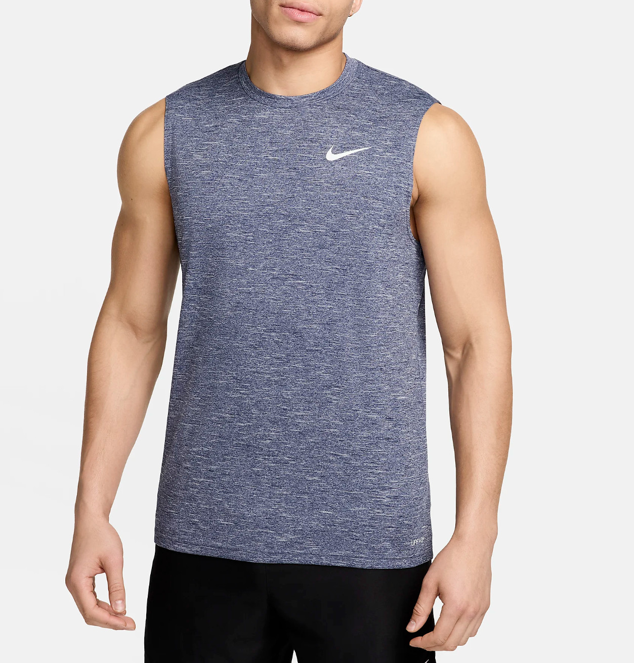 NWT NIKE MEN'S HYDROGUARD Big & Tall Tank Top Swim T-Shirt Heather Navy Blue gallery