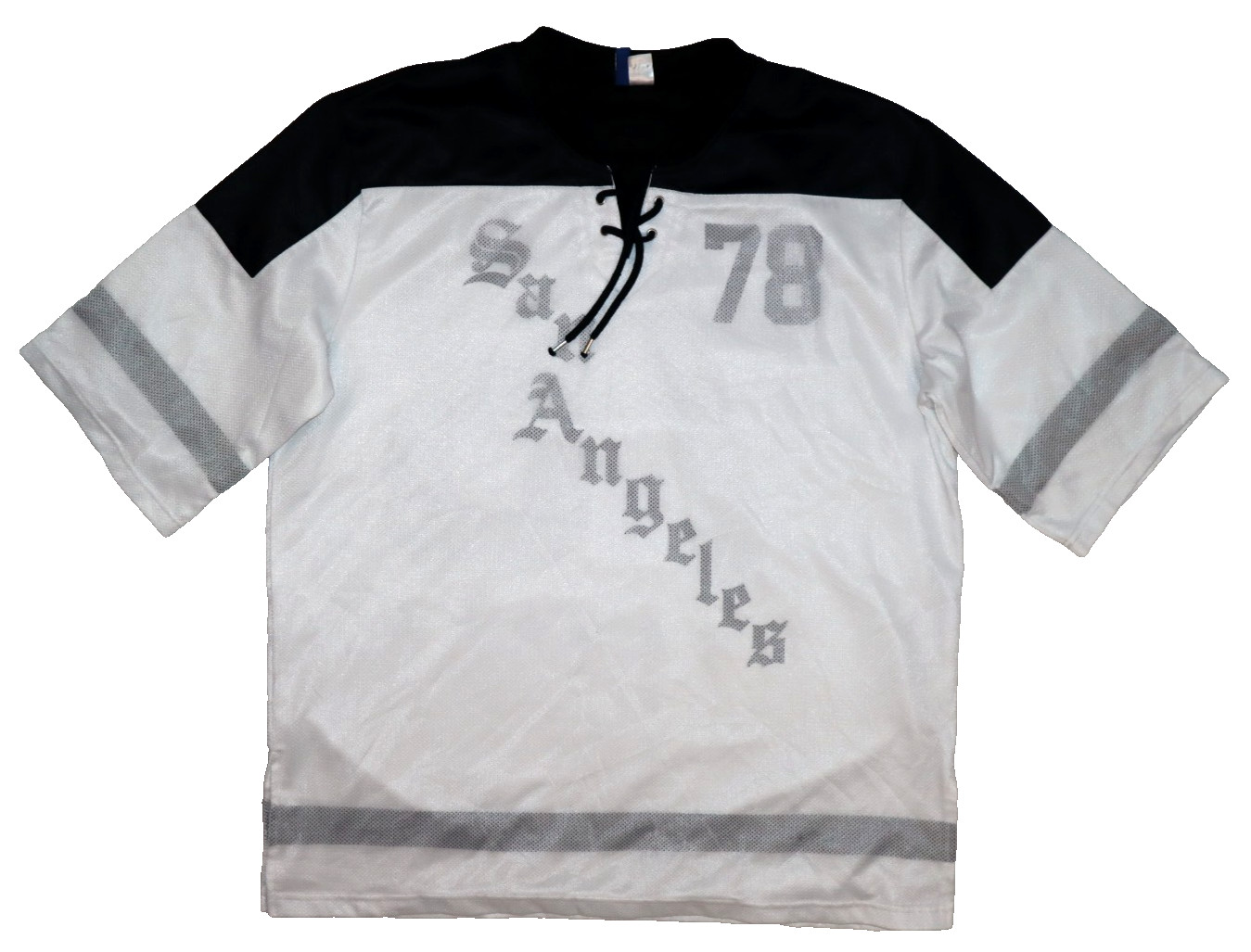H&M 78 SIZE M JERSEY SWEATSHIRT DIVIDED SAN DIEGO LOS ANGELES LA MESH HM