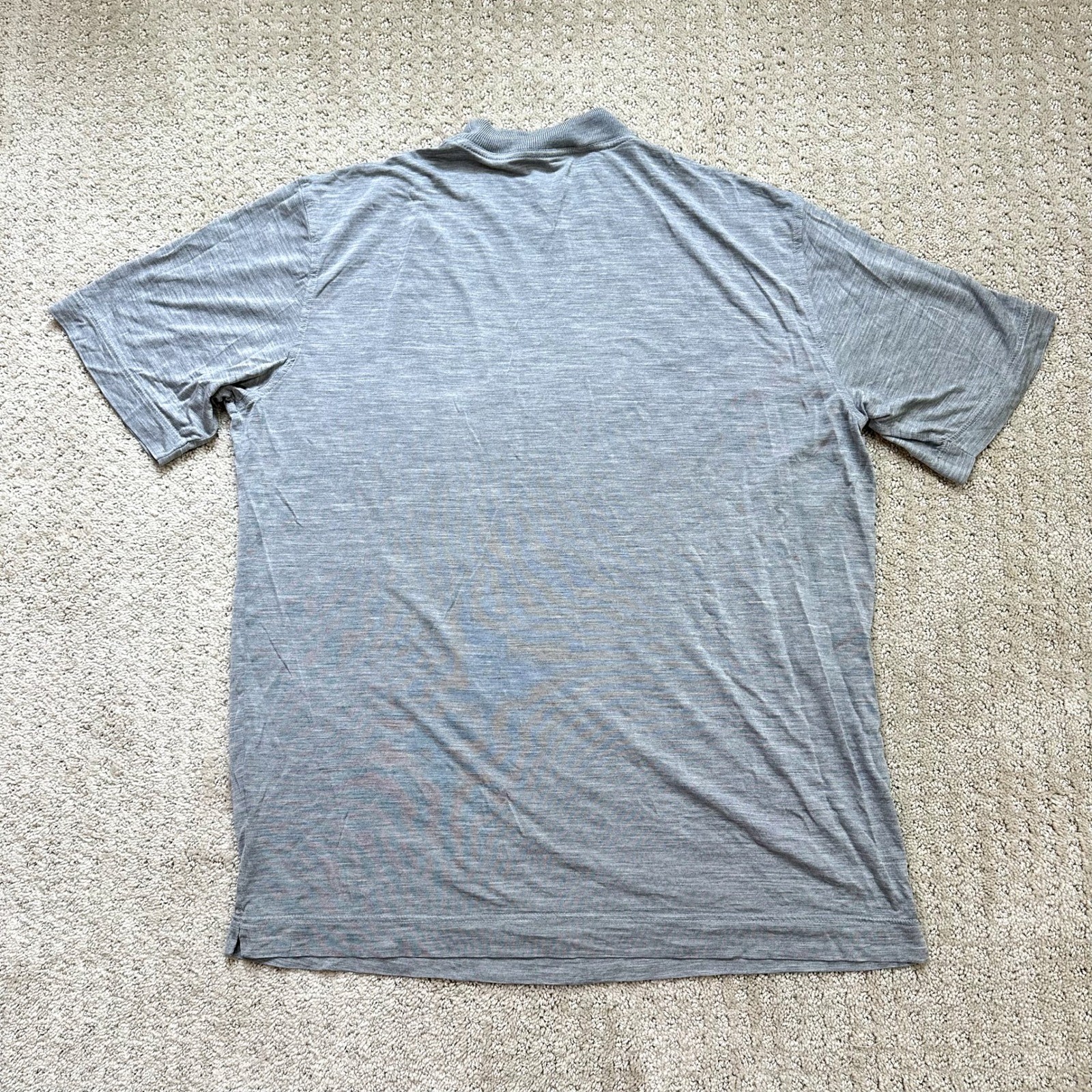 Bullock & Jones T-Shirt Mens 50 M/L Gray Mock Neck Short Sleeve Italy 100% Silk gallery