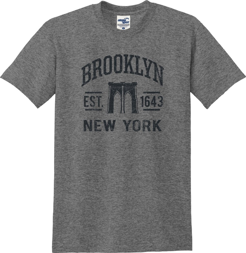 Brooklyn New York Est. 1643 Bridge Distressed Unisex T-Shirt (S-5X)