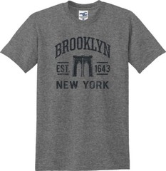 Brooklyn New York Est. 1643 Bridge Distressed Unisex T-Shirt (S-5X)