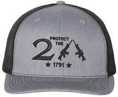 Protect The 2nd Amendment Richardson Embroidered One Size Fits All Trucker Hats