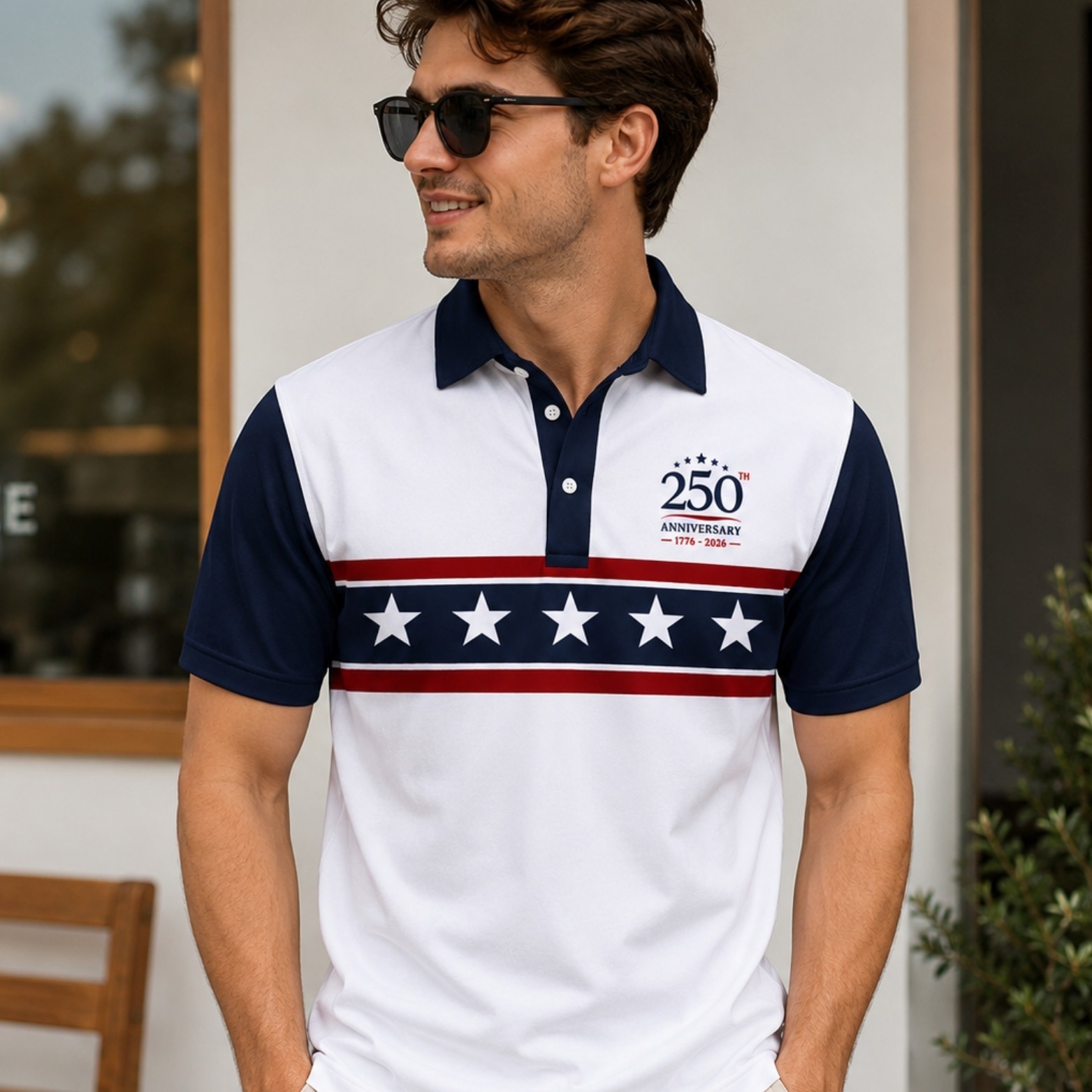 America 250th Anniversary Patriotic Golf Polo, 4th of July Basic Shirt (S-5XL) gallery