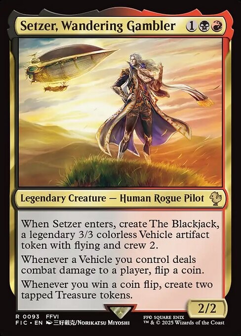 Setzer, Wandering Gambler 93 R Normal FIC MTG NM