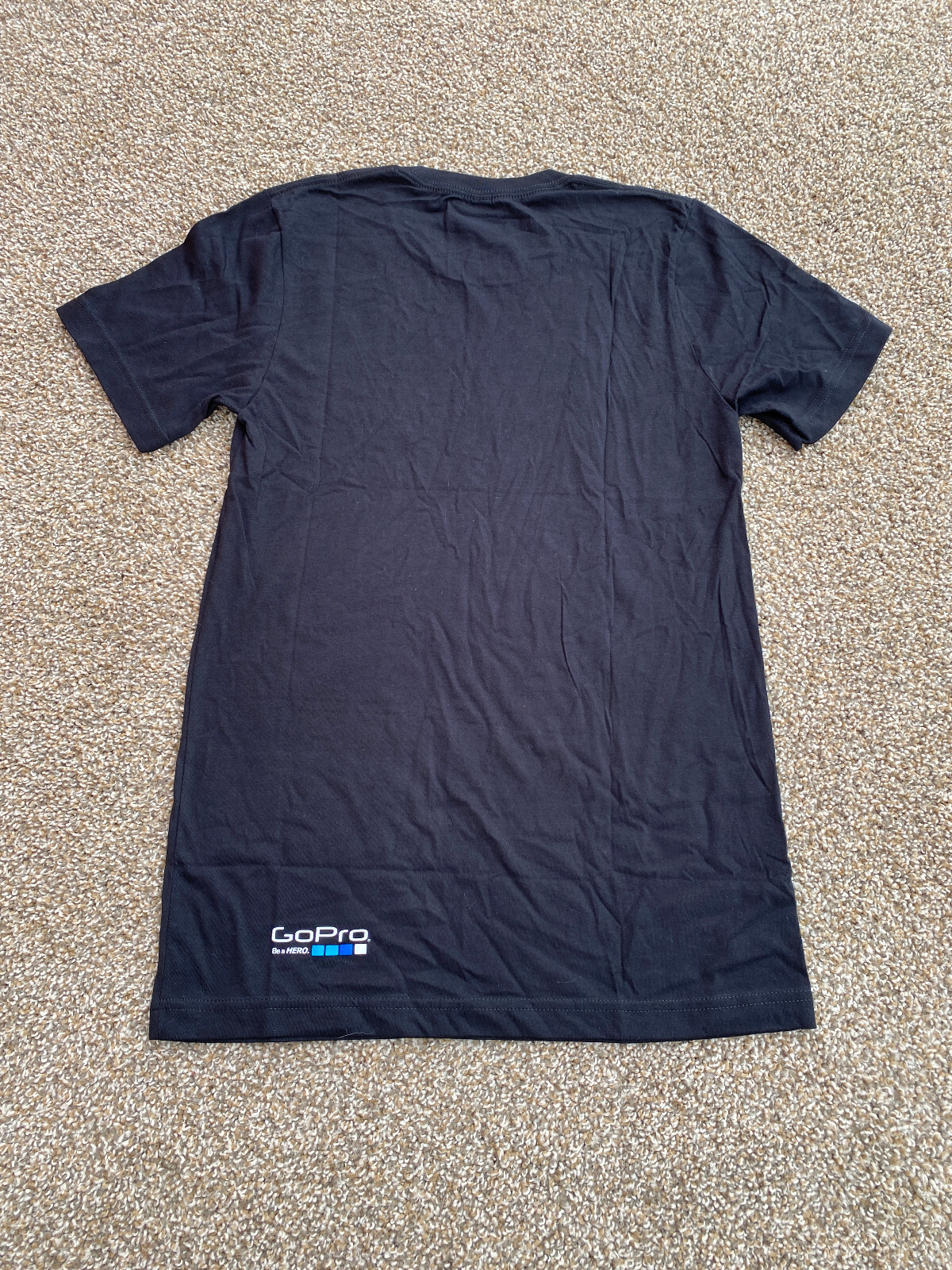 Go Pro Shirt Mens S Black Short Sleeve Casual Cotton Be a Hero Adventure Camera gallery