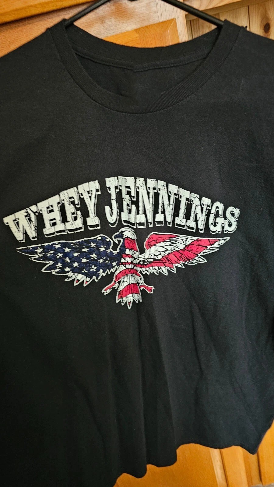WHEY JENNINGS Mens T Shirt Black Color Full Size KK1881