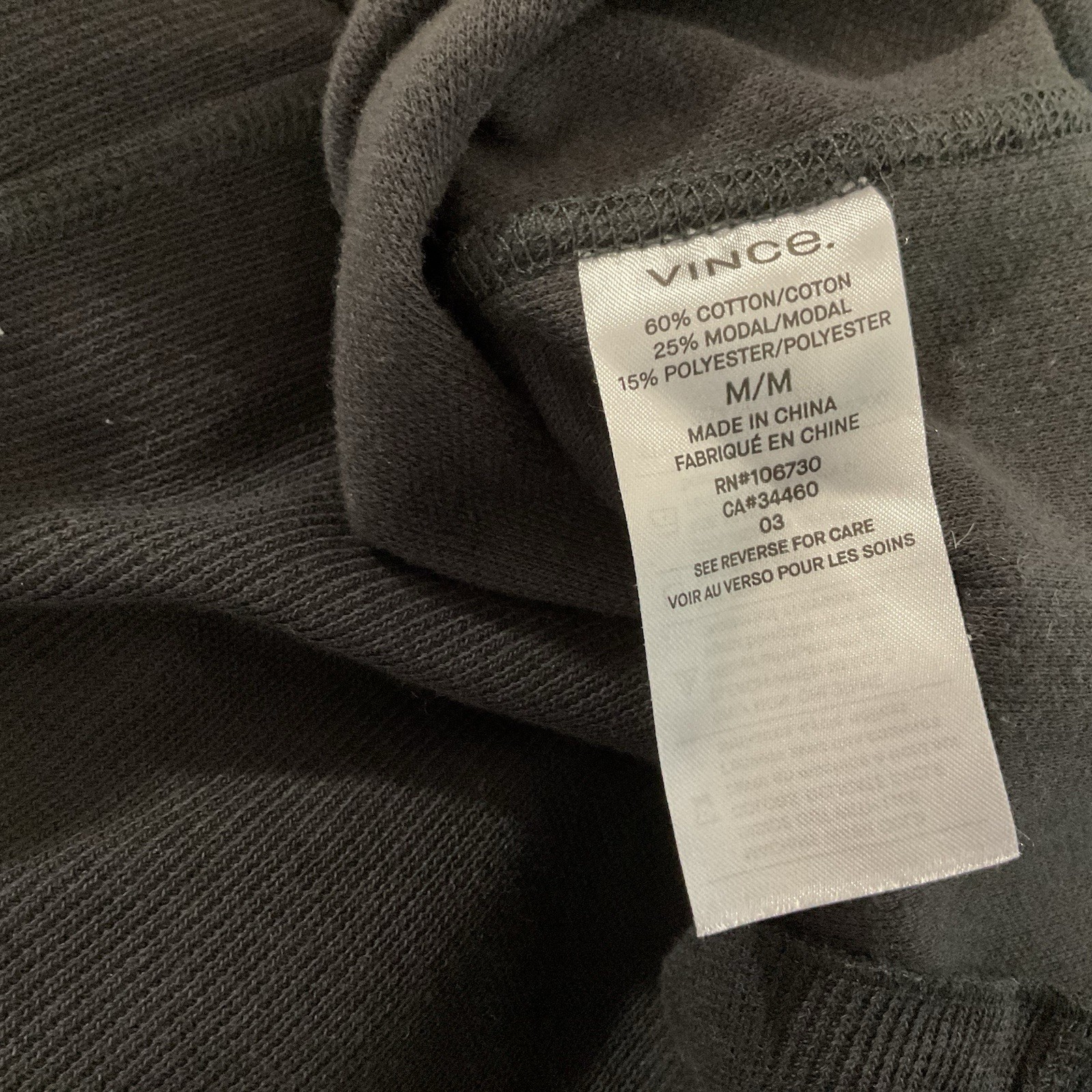 Vince Waffle Knit Thermal Hooded Shirt Men’s Size Medium gallery