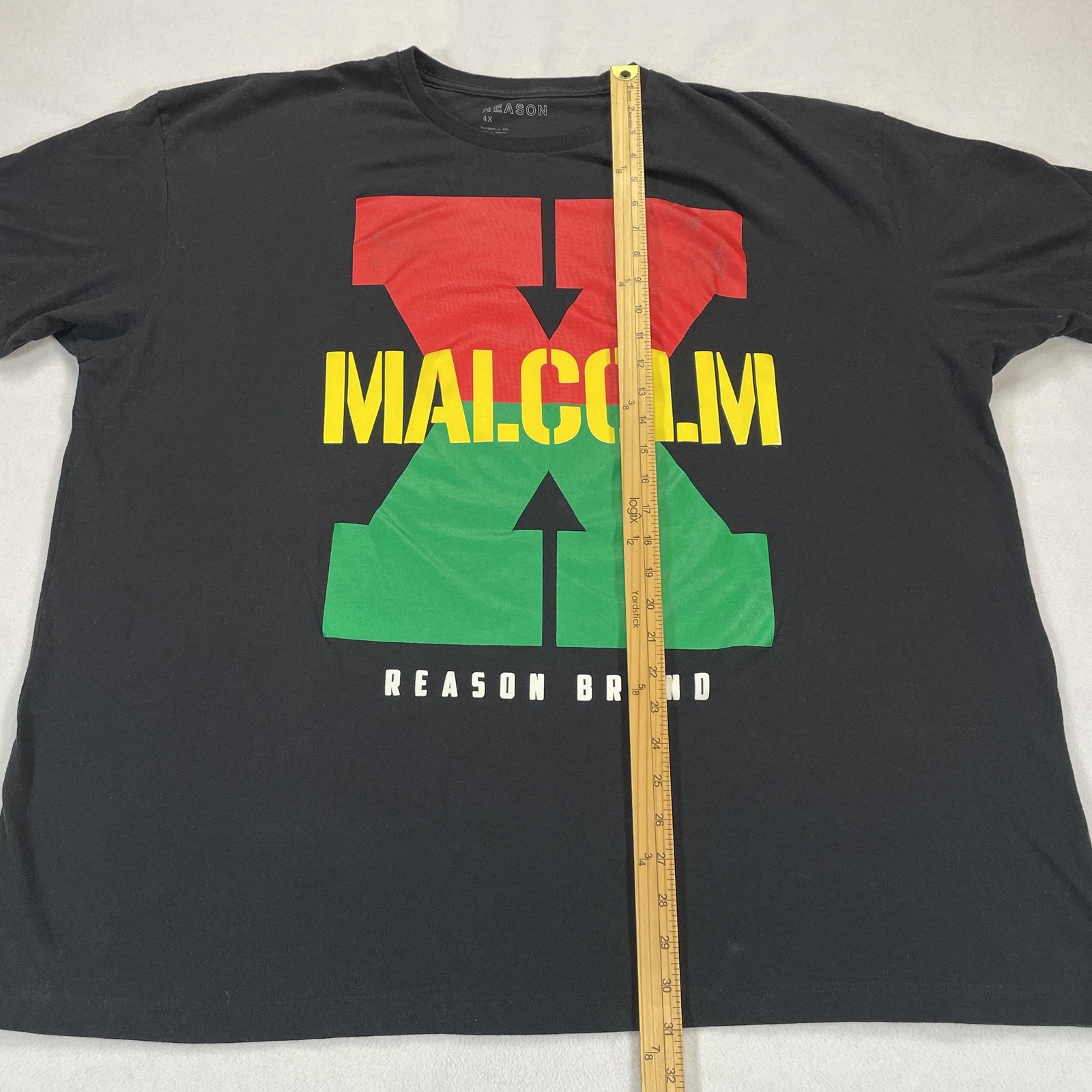 Reason Malcolm X Shirt Mens 4XL Black Pan African Graphic Tee Tagless Cotton gallery
