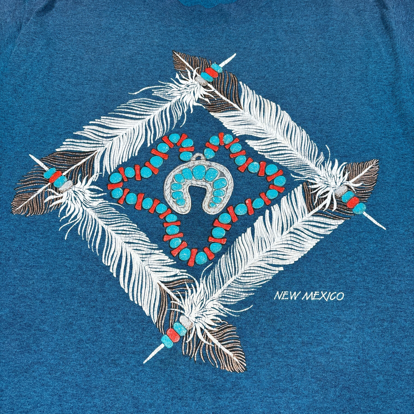 VTG 80s TeeJays Hef-T Single Stitch New Mexico Southwestern Graphic T-Shirt L gallery