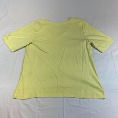 Chicos The Ultimate Tee Womens Size 2 Large Yellow Buttons Casual Everyday Wear
