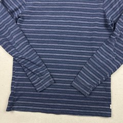 Marine Layer Shirt Men Large Blue Stripe Crew Long Sleeve Cotton Casual Top L