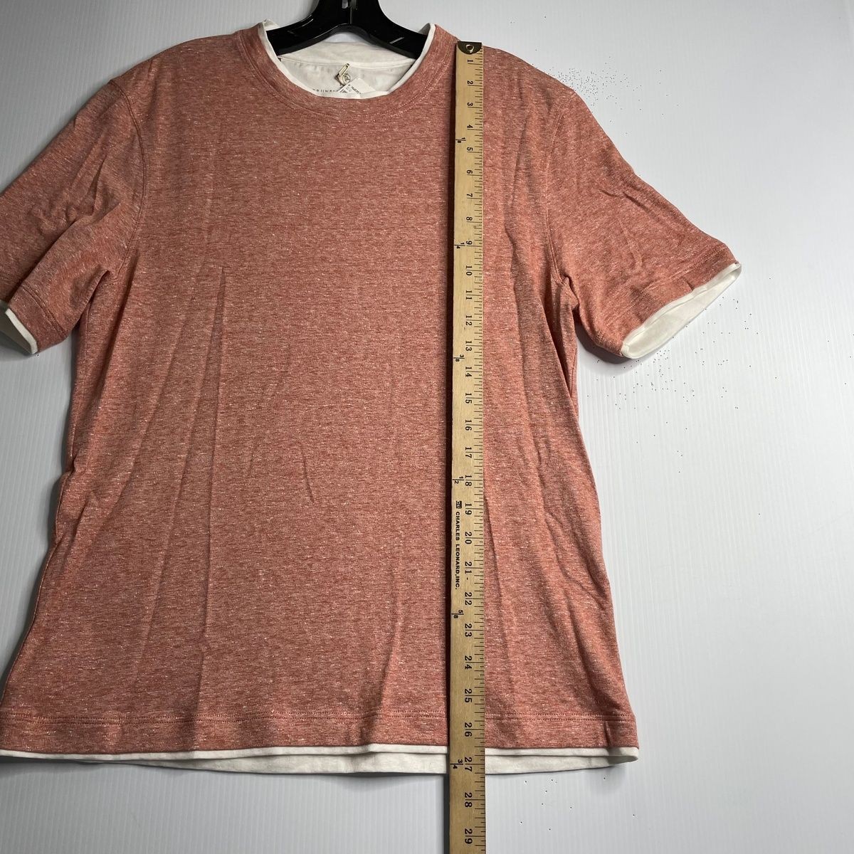 BRUNELLO CUCINELLI Faux Layering T-Shirt Men's Size M Pink gallery