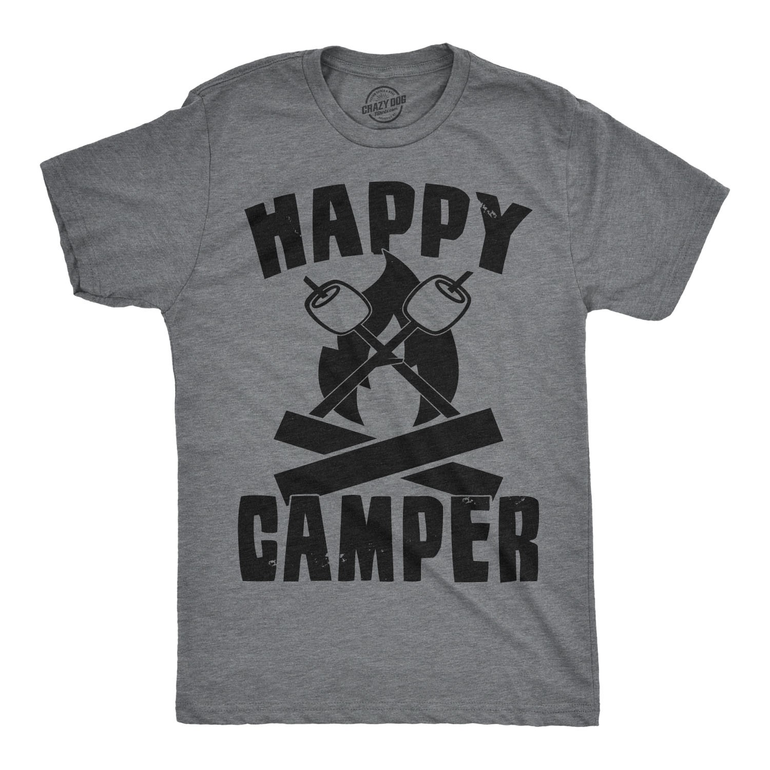 Mens Happy Camper Shirt Funny Camping Cool Hiking Graphic Vintage Tee 80s Saying gallery