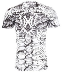 XTREME COUTURE by AFFLICTION White ANATOMY Short Sleeve Slim Fit Y2K T-shirt NWT