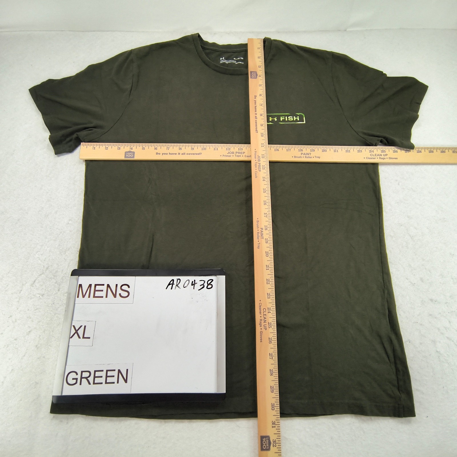 Under Armour Fish Crew Neck Short Sleeve Shirt Mens Size Extra Large XL Green gallery
