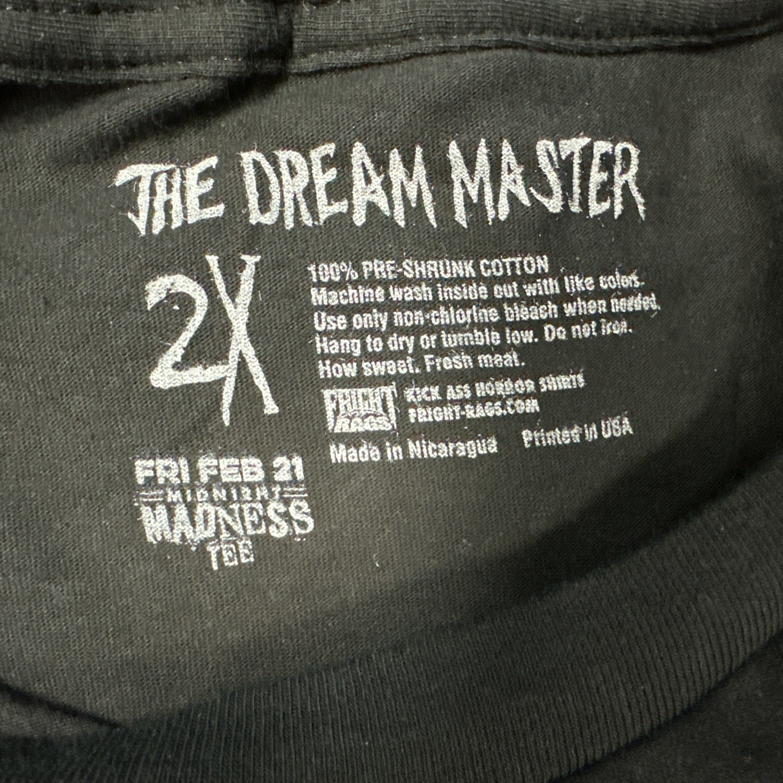Fright Rags The Dream Master (Mens 2XL) - T-Shirt - Brand New - Midnight Madness gallery