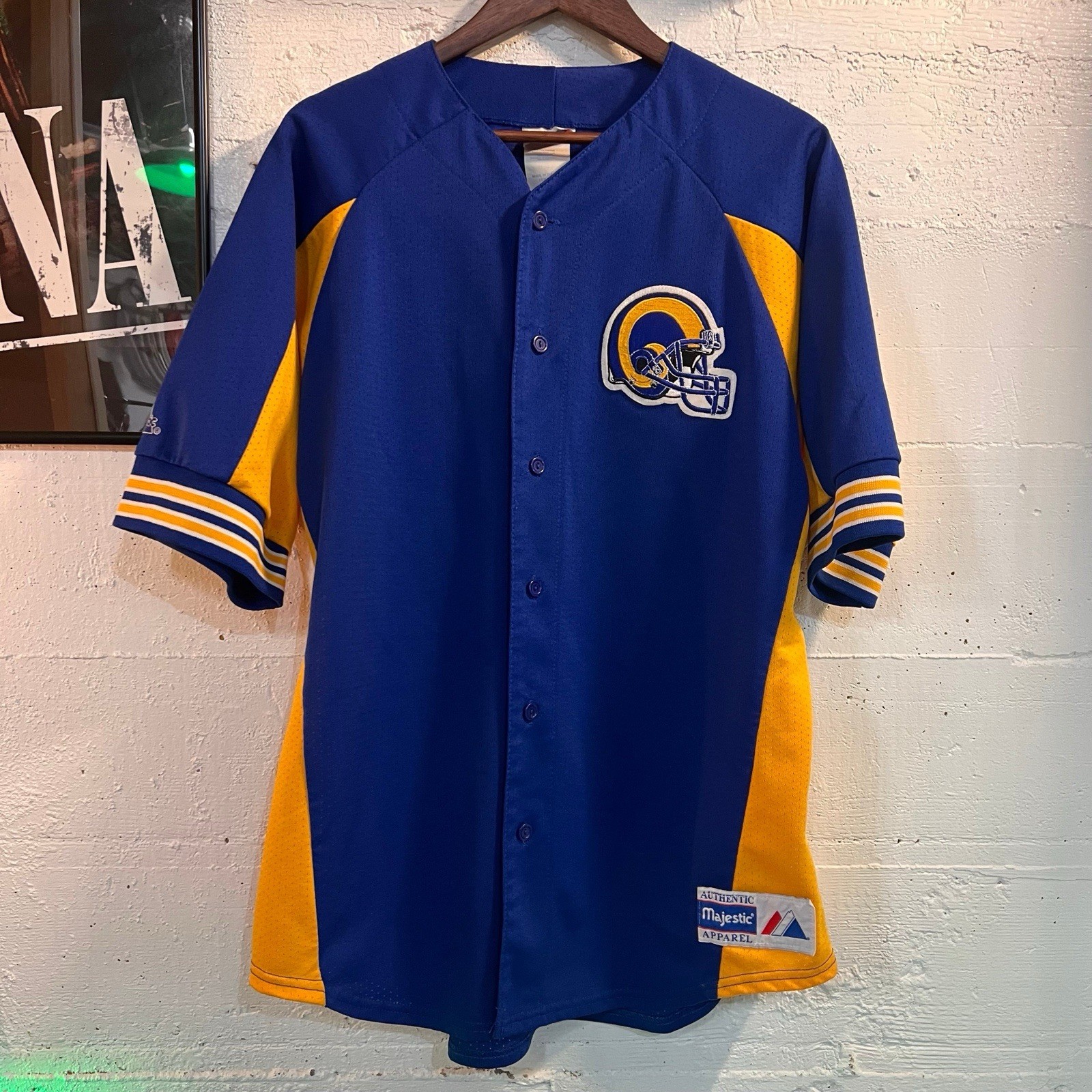 Vintage 90’s Los Angeles Ram’s Majestic Baseball Jersey Size XL Made In USA
